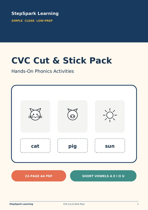 StepSpark CVC Cut and Stick Pack cover