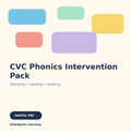 CVC Phonics Intervention Pack by StepSpark Learning